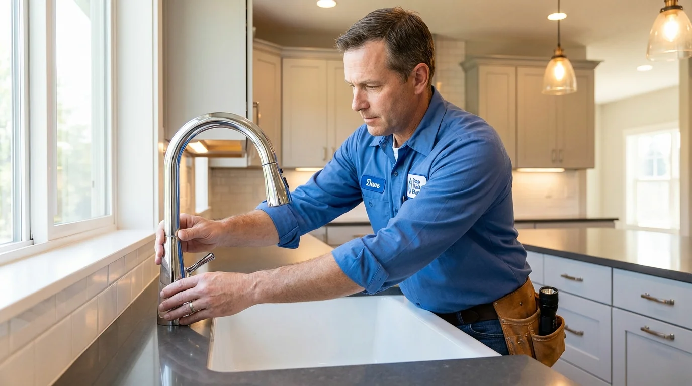 Kitchen faucet installation by Johns Plumbing LLC in Lucerne